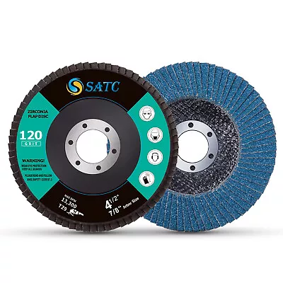 50PCS 4.5 Zirconia Flap Disc 4-1/2 X7/8 120 Grit Sanding Grinding Grinder Wheels • $56.99