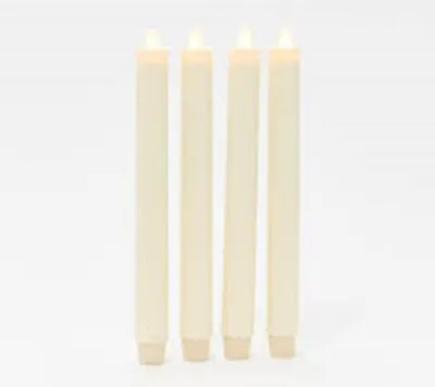 SALE Candle Impressions  Cream  Set (4) 9  Mirage Gold Tapers From QVC Preowned • $25.99