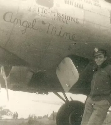 Org. Nose Art Photo: B-17 Bomber  ANGEL MINE !!! • $8