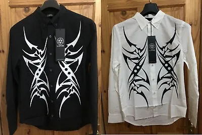 Long Clothing Tribal Button Shirt Unisex Boy London Emo Goth • £9.95