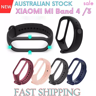 Silicone Wrist Strap Replacement Watchband Smart Bracelet For Xiaomi Mi Band 3&4 • $10.50