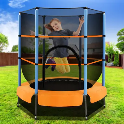$93.23 • Buy Everfit 4.5FT Trampoline Round Trampolines Kids Enclosure Outdoor Indoor Gift