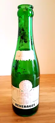 Vintage Green Glass Bottle Clicquot Club Beverages 7oz. MILLIS MASSACHUSETTS • $6.29