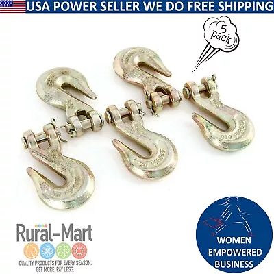 3/8 Clevis Grab Hook Grade 70 Wrecker Tow Chain Flatbed Truck Trailer-5pk • $24.96