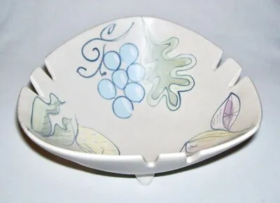 Vintage Hand Painted THE CALIFORNIA CLEMINSONS Pottery Ashtray (Stylized Fruits) • $19
