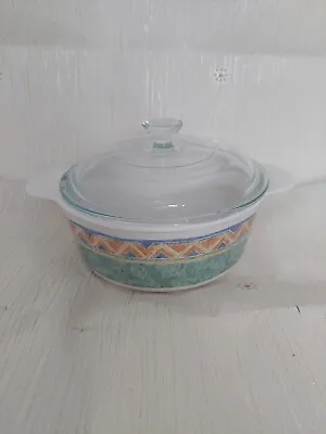 Corning Ware Ports Of Call Kabul Casserole Serving Dish With Lid Pyroceram 1.25L • £18