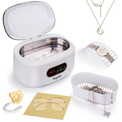 Ultrasonic Jewelry Cleaner Machine（22.3oz/660ml）with Glasses Ring Silver Eyeglas • $25.49