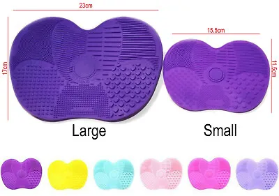Silicone Makeup Brush Cleaner Cleaning Cosmetic Scrubber Board Mat Pad • £2.99