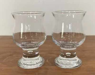 2 Vintage Crown Corning Hunter Bubble Base Glasses Retro 70’s - 250ml • $16