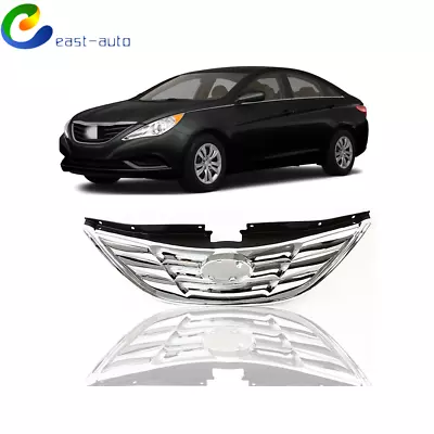 Front Upper Grille Grill Chrome Factory Style For Hyundai Sonata 2011 2012 2013 • $32.83