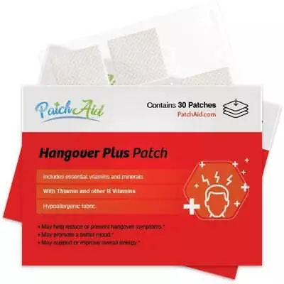 Hangover Plus Vitamin Patch By PatchAid • $18.95