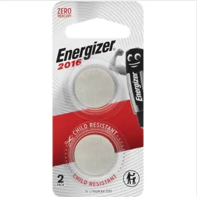 Energizer Coin Battery: Lithium Battery Ecr2016 3.0V 3 Volt 2 Pack NEW!  • $5.95