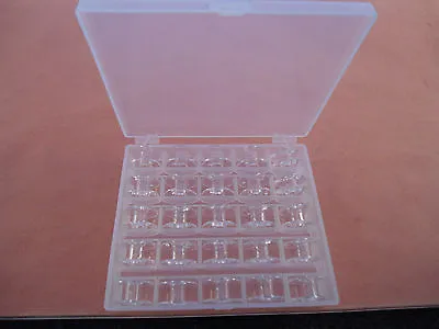 $14.50 • Buy Box Of 25 Bobbins Clear Plastic Babylock Brother Necchi Viking 2518p Sa156