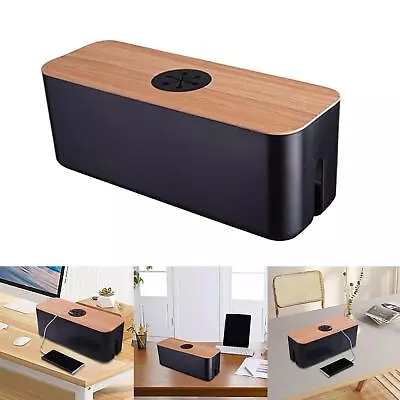 Cable MANAgement Box WOODen Style Cable Organizer Box To • £21.25