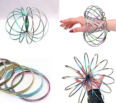 £2.69 • Buy 3D Magic Flow Ring Indoor Toys Kinetic Spring Arm Slinky Juggle Rainbow Dance UK
