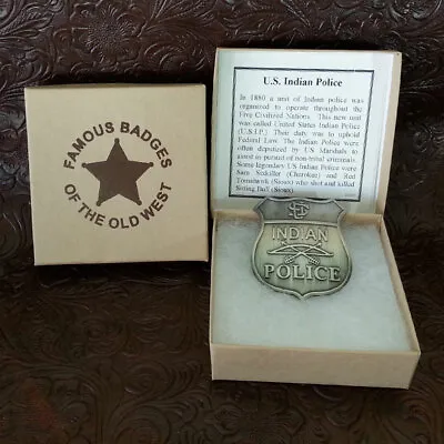   Old Western US Indian Police  Badge - Boxed • $13.95