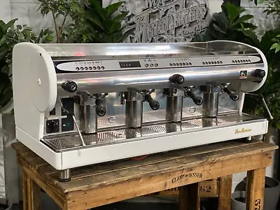 San Marino Lisa R 4 Group White Espresso Coffee Machine Commercial Cafe Barista • $2950