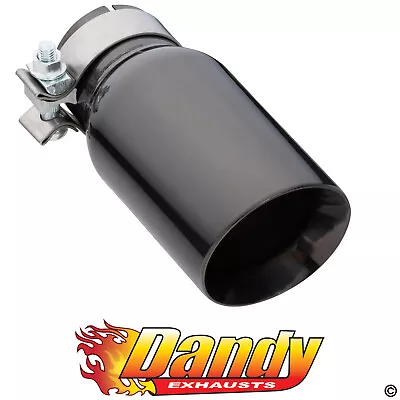 Exhaust Tip Angle Cut Inner Cone 2.5  In - 89mm Out 8  Long 304 Black Chrome • $110