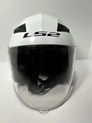 Motorcycle L52 Helment Of569gloss Pearl White Medium Size • $75
