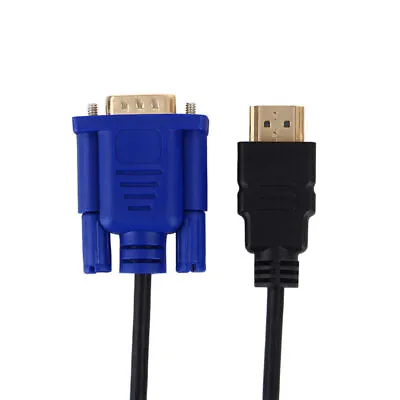 HDMI Input To VGA Output D-SUB 15 Pin M/M Video Adapter Cable For PC Monitor UK • £5.31