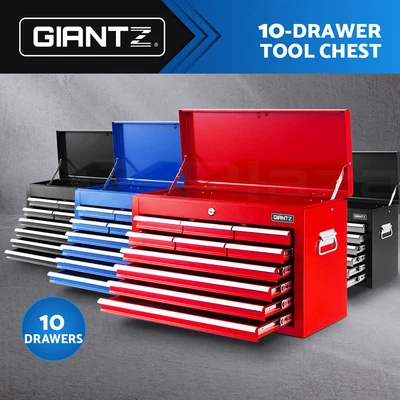 $164.95 • Buy Giantz 10 Drawer Tool Box Chest Cabinet Toolbox Storage Garage Organiser Set