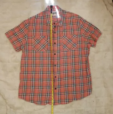 Converse One Star Shirt Men's XL Plaid Button Up Short Sleeve • $9.99
