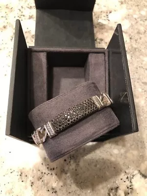 David Yurman Men's Sterling Silver Diamond ID Bracelet • $2200