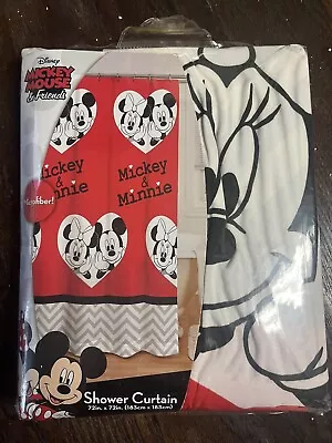 Disney Mickey And Minnie Shower Curtain 72  X 72   • $31.99
