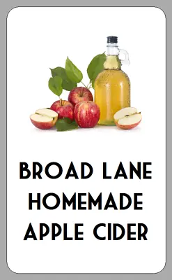 X21 Apple Cider Labels Personalised Bottle Stickers For Home Brew Drinks • £2.70