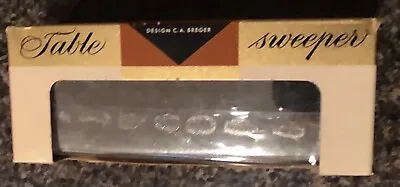 $18 • Buy VINTAGE Table Crumb Sweeper 6  Butler Brush Silver/Black