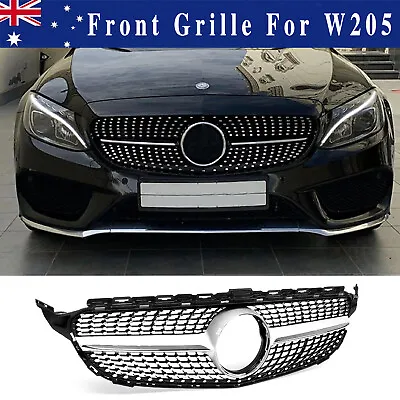 For 2015-2018 Mercedes Benz W205 C Class Gem Grille Grill C200 C250 C300 • $164.69