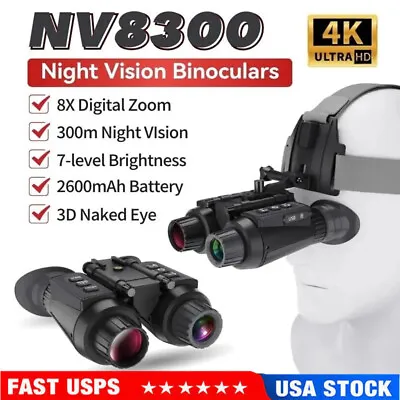 USA NV8300 4K Night Vision Goggles Infrared Night Vision Binoculars For Hunting • $228.12