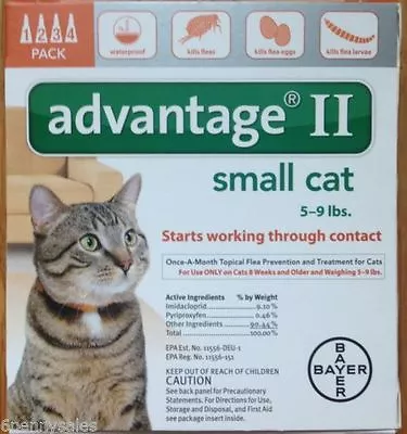 K9 Advantage II / 2 9 Flea Drop Medicine For Cats 4 Pack K-9 4 Month Supply NEW • $54.99