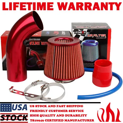 3inch Cold Air Intake Filter Pipe Induction Kit Power Flow Hose System Car Parts • $40.99