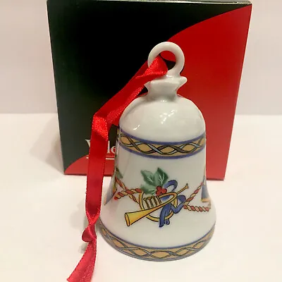 Vintage Villeroy & Boch Magic Holly Bell Christmas Ornament Drums French Horn • $11.39