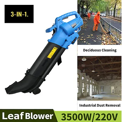 3500W Leaf Blower Electric Garden Vacuum Hoover Van Mulcher Shredder 3in1 Corded • £33.30