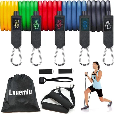 $25.62 • Buy 【2019 Upgraded】 Resistance Bands Set With Handles, Door Anchor, Ankle Straps And