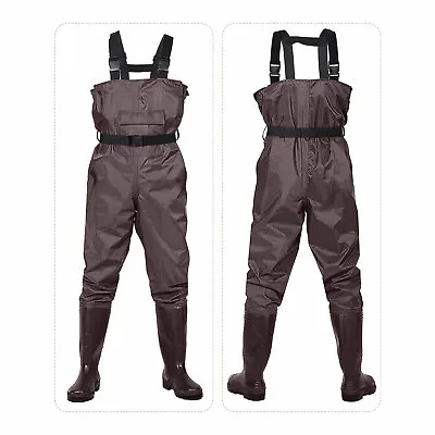 Bootfoot Chest Waders 2-Ply Nylon/PVC Waterproof Fishing Hunting For Men Women • $43.31