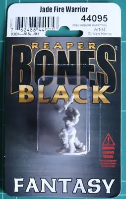 Reaper Miniatures Reaper Bones Black Half Orc Fighter Jade Fire • £3.19