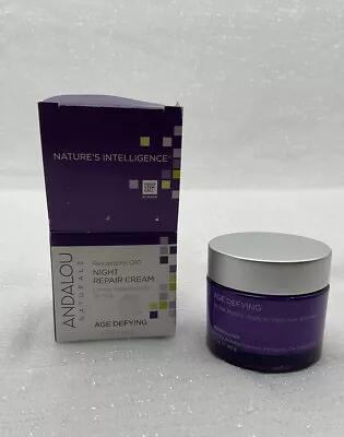Andalou Naturals Night Repair Cream Resveratrol Q10 Age-Defying 1.7 Oz (50 G) • $20.79