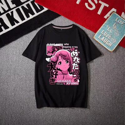 LoveLive! Uehara Ayumu Anime Men Woman Casual T-shirt Short Sleeve White TEE • $25.99