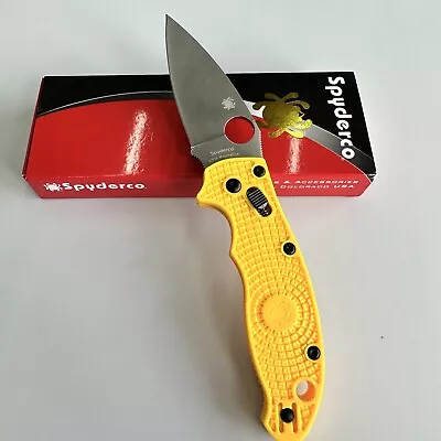 New Spyderco MANIX 2 SALT CPM MagnaCut Blade Yellow Folding Knife - C101YL2 • $199.99
