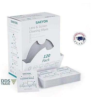 £14.99 • Buy Saeyon Pre Moist Lens Wipes Optical Glasses Cleaning Phone Screen Laptop Camera 