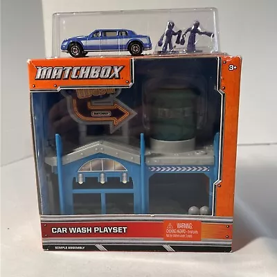 Matchbox Car Wash Playset W/ Diecast Car And 2 Figurines By Mattel • $15.95