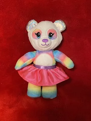 Build A Bear Smallfrys Mini Buddy Rainbow Pastel Silver Panda Skirt 7.5” Plush • $14.95