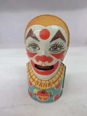 Vintage Tin J Chein Clown Mechanical Savings Bank G-503 • $75