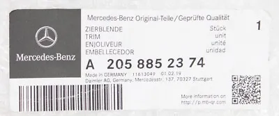 Mercedes-Benz Ornamental Molding Part Number - A2058852374 • $172.99