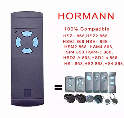 HORMANN GARAGE DOOR REMOTE CONTROL HAND SET TRANSMITTER 868Mhz HSM4 BLUE BUTTONS • £17.95