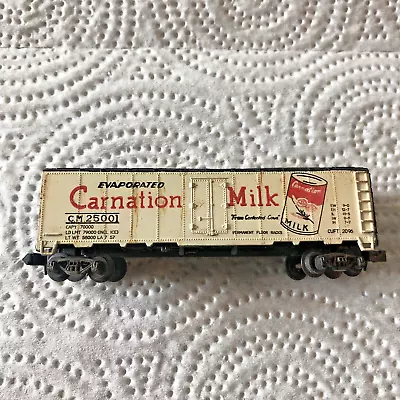 Atlas N Scale Evaporated Carnation Milk CM25001  Box Car  Has Been Distressed • $6.33