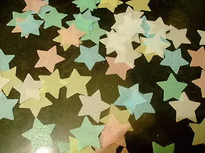 50 Small Precut Edible Wafer/rice Paper Stars In Various Colours Cake/cupcake • £2.75